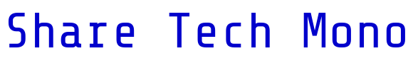 Share Tech Mono шрифт